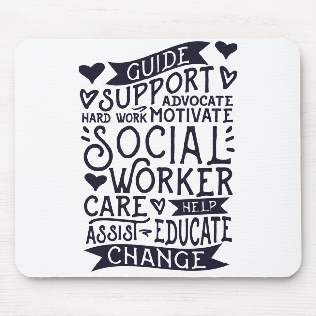Guide Support Change, Social Worker Mouse Pad (Front)