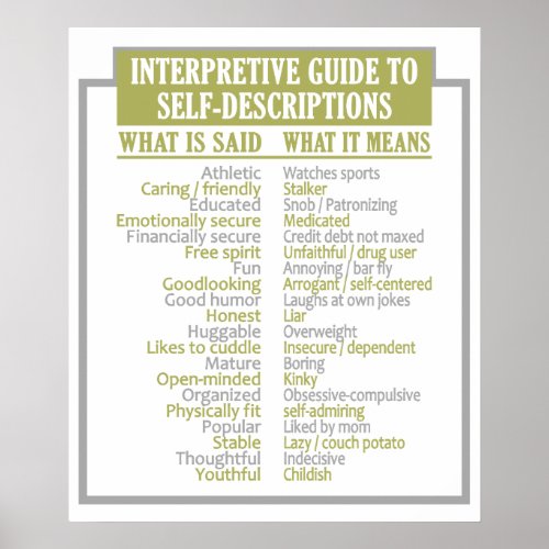 GUIDE TO SELF_DESCRIPTIONS poster