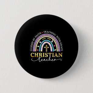 Guided By Faith Jesus Bible Sunday School Christia Button