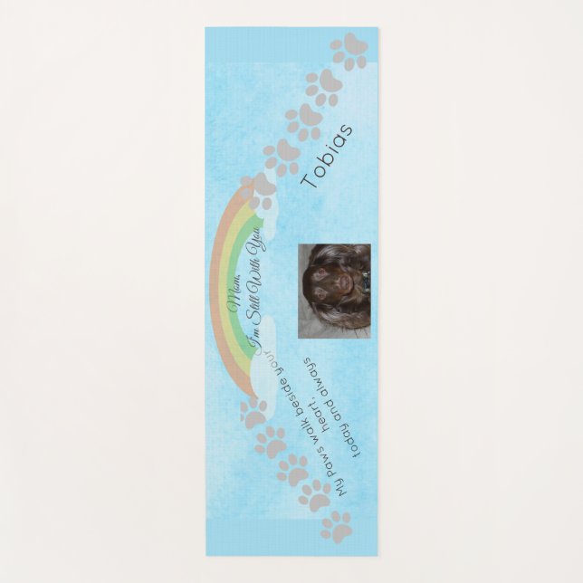 Guided by Pawprints to the Rainbow Yoga Mat (Front)