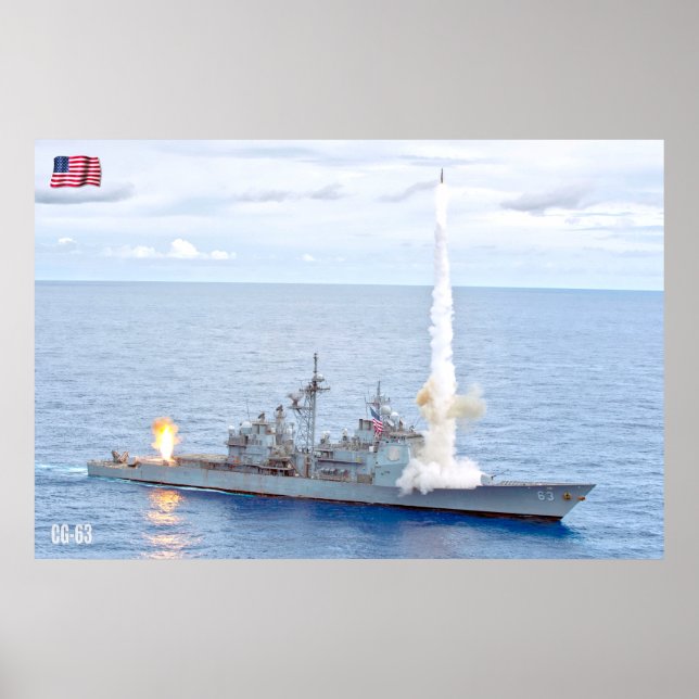 GUIDED-MISSILE CRUISER – CG-63 POSTER (Front)