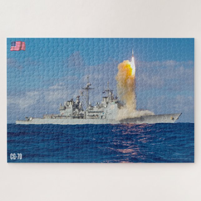 GUIDED-MISSILE CRUISER – CG-70 (20x30 INCH) Jigsaw Puzzle (Horizontal)