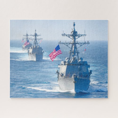 GUIDED_MISSILE DESTROYER  DDG_102 16x20 INCH Jigsaw Puzzle