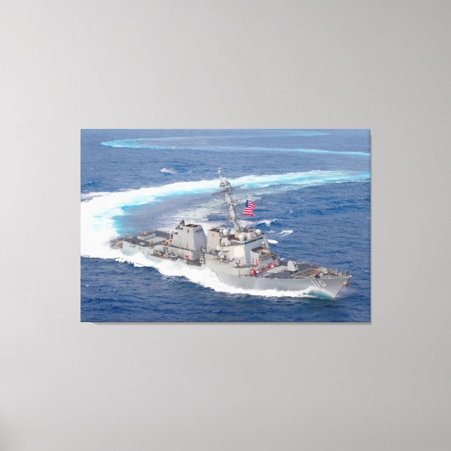 GUIDED-MISSILE DESTROYER – DDG-110 32x48 Canvas Print (Front)