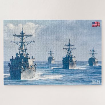 GUIDED-MISSILE DESTROYER – DDG-59 (20x30 INCH) Jigsaw Puzzle