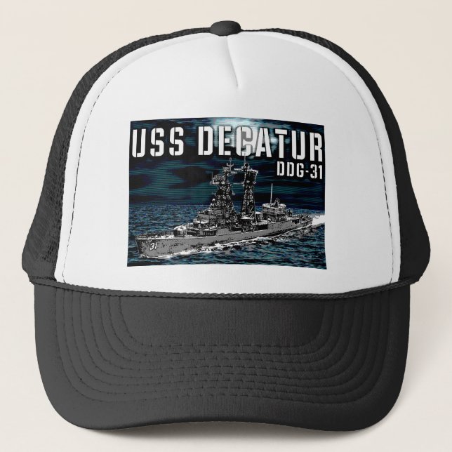 Guided missile destroyer Decatur Trucker Hat (Front)