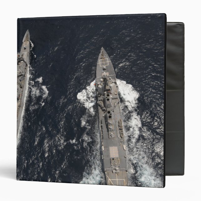 Guided-missile destroyer USS Gridley 3 Ring Binder (Front/Inside)