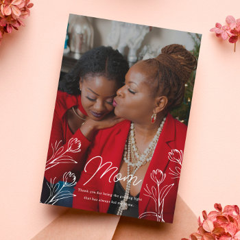Guiding Light Mother's Day Photo Flat Card by origamiprints at Zazzle