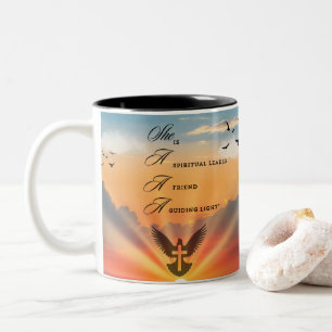 "Guiding Light Sunset" Inspirational Mug" Two-Tone Coffee Mug