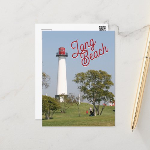 Guiding Lights Long Beach Lighthouse Serenity Postcard