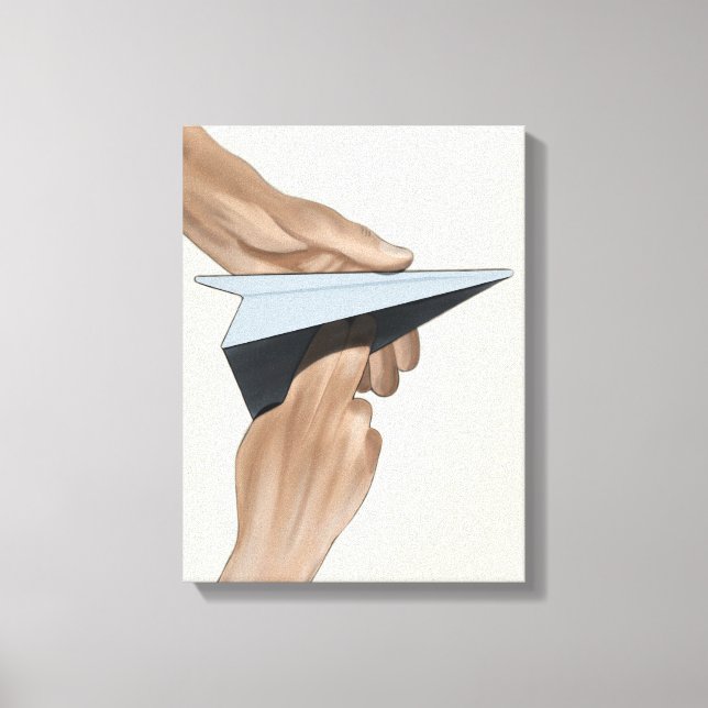 Guiding Paper Skies – Parent-Child Trust Canvas Print (Front)