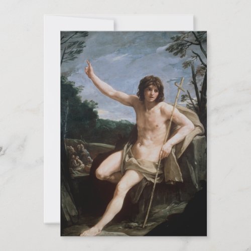 Guido Reni _ Saint John the Baptist in the Wildern Invitation