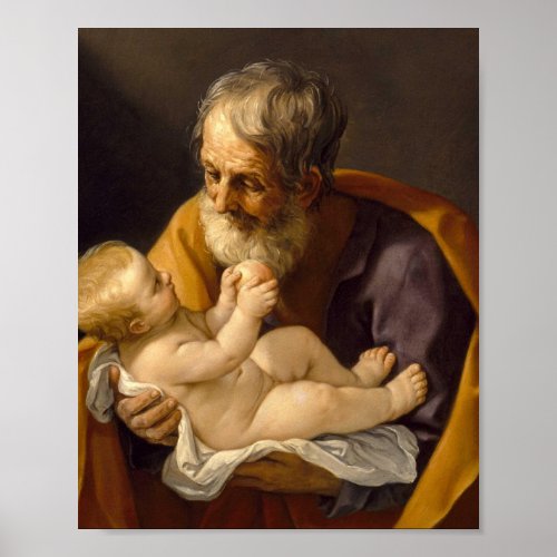 Guido Reni _ Saint Joseph And The Christ Child Poster
