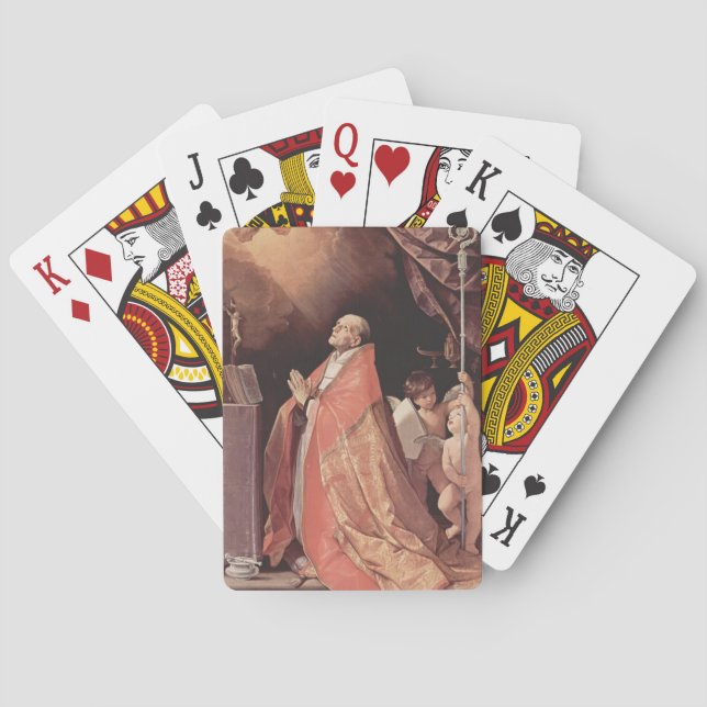 Guido Reni- St. Andrew Corsini in prayer Poker Cards (Back)