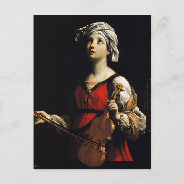 Guido Reni- St Cecilia Postcard (Front)