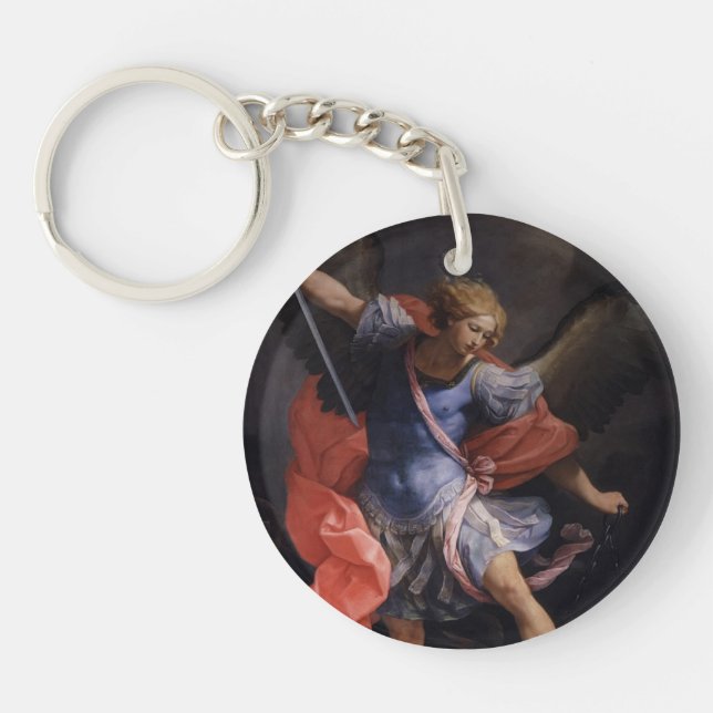 Guido Reni- The Archangel Michael defeating Satan Keychain (Front)
