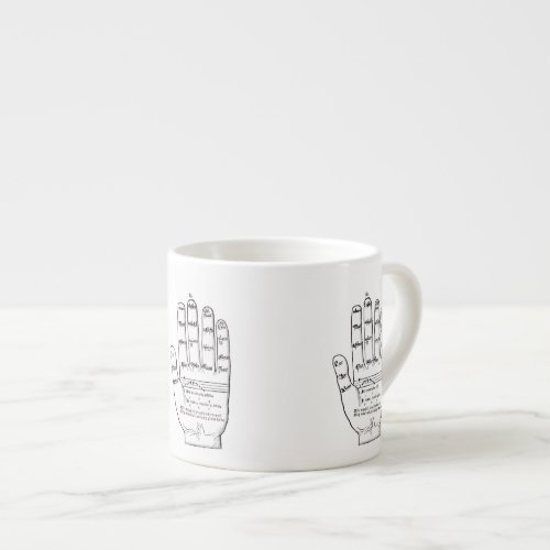 Guidonian Hand Medieval Music Theory Espresso Cup