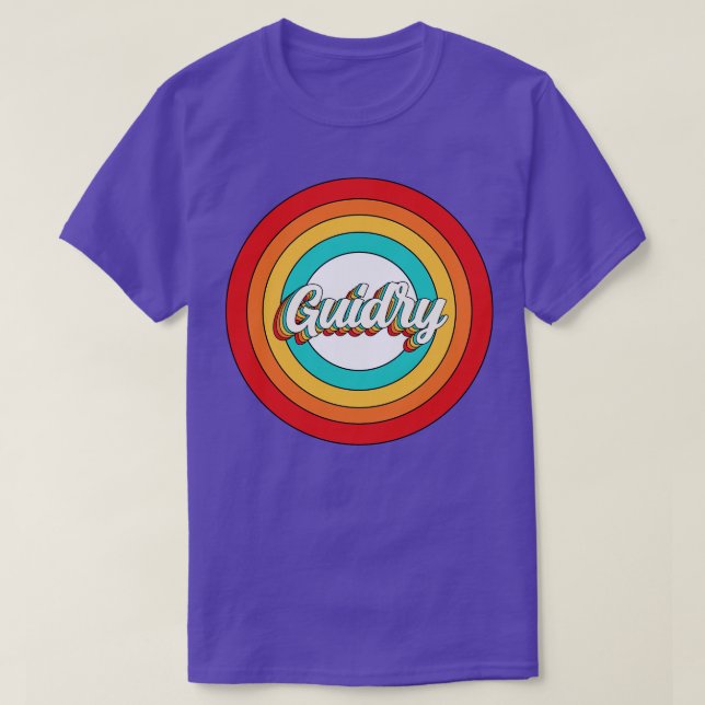 Guidry Name Shirt Vintage Guidry Circle (Design Front)