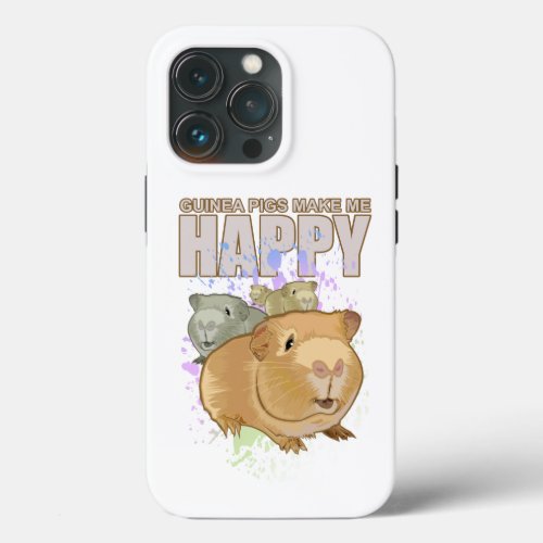 Guiena Pigs Makes Me Happy iPhone 13 Pro Case