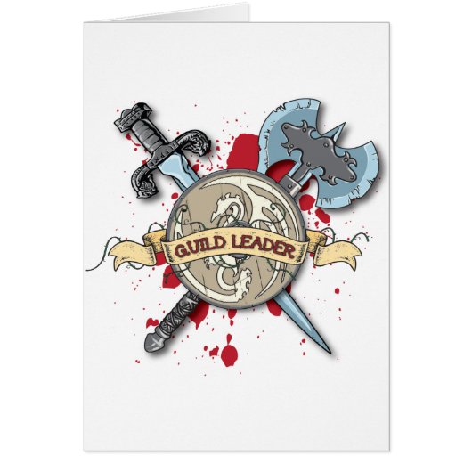GUILD LEADER Tattoo - Sword, Axe, and Shield Cards (Front)