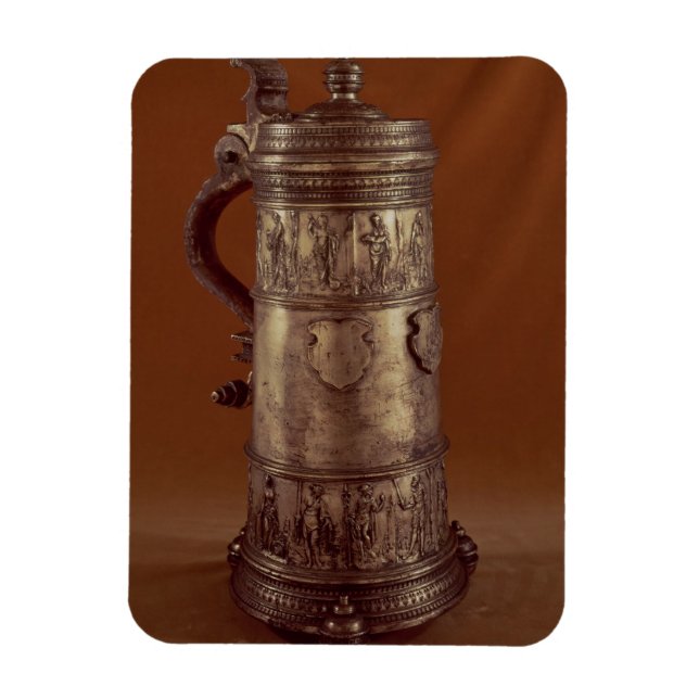 Guild tankard, silvered pewter, 1564 magnet (Vertical)