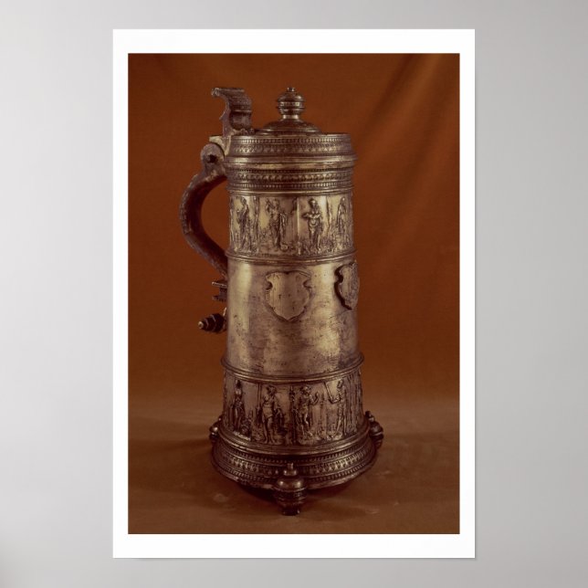 Guild tankard, silvered pewter, 1564 poster (Front)
