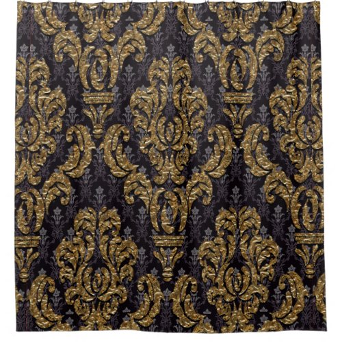 Guildhall Shadow Ultra Chic Damask Shower Curtain