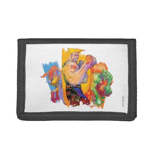 Guile Blanka  Dhalsim 2 Trifold Wallet