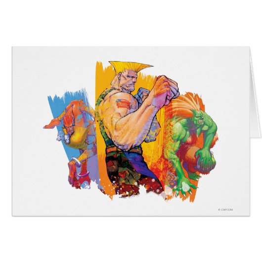 Guile, Blanka & Dhalsim Cards (Front Horizontal)