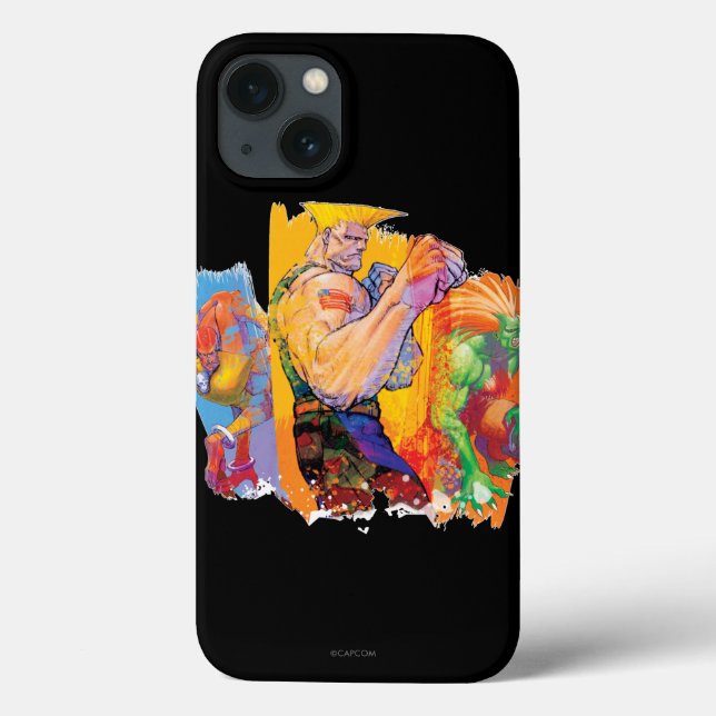 Guile, Blanka & Dhalsim Case-Mate iPhone Case (Back)