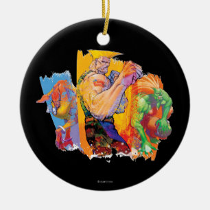 Guile, Blanka & Dhalsim Ceramic Ornament