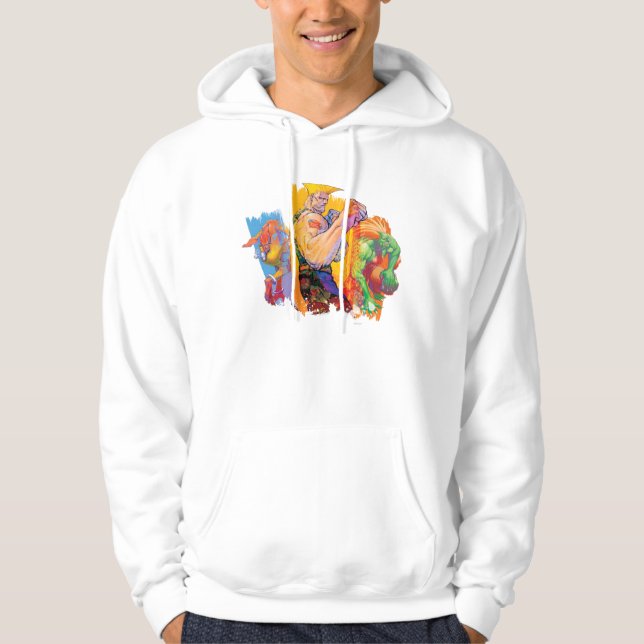 Guile, Blanka & Dhalsim Hoodie (Front)