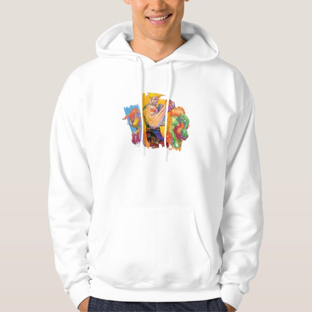 Guile, Blanka & Dhalsim Hoodie (Front)