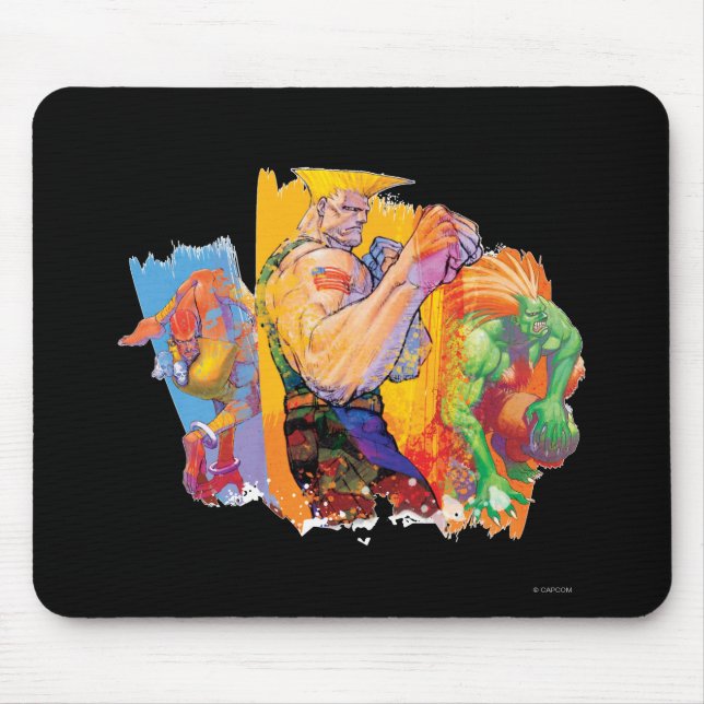 Guile, Blanka & Dhalsim Mouse Pad (Front)