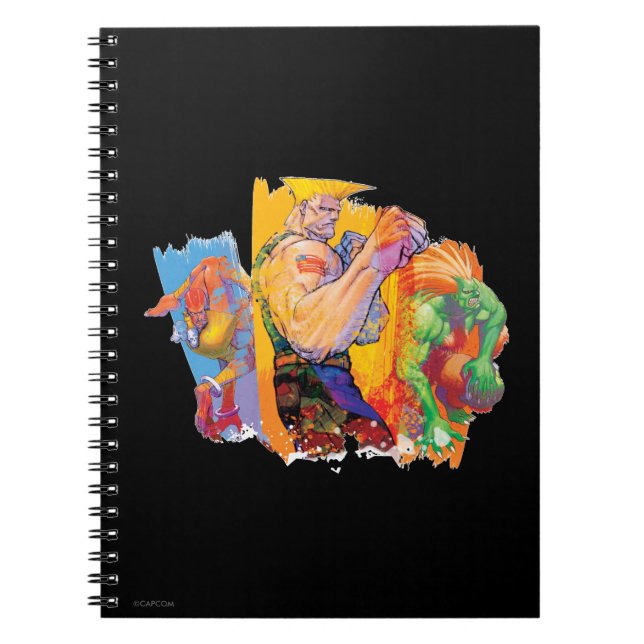 Guile, Blanka & Dhalsim Notebook (Front)