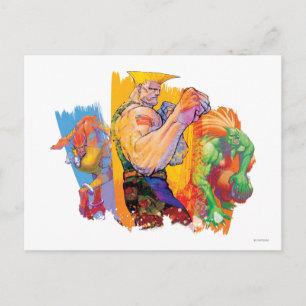 Guile, Blanka & Dhalsim Postcard