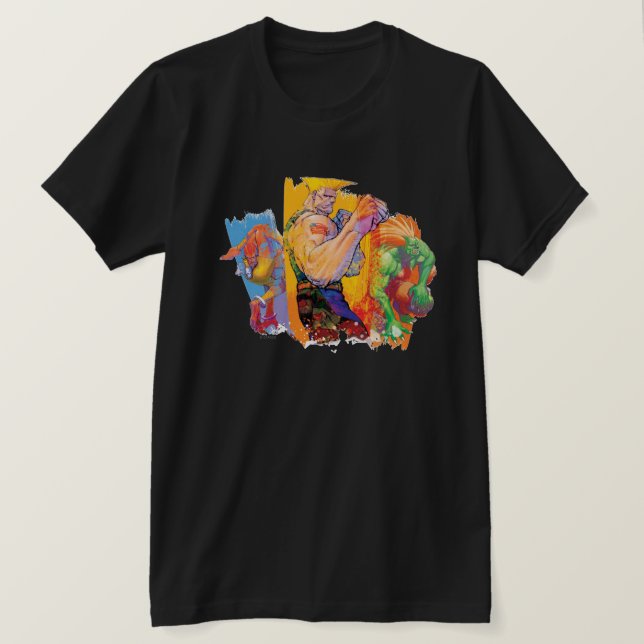 Guile, Blanka & Dhalsim T-Shirt (Design Front)