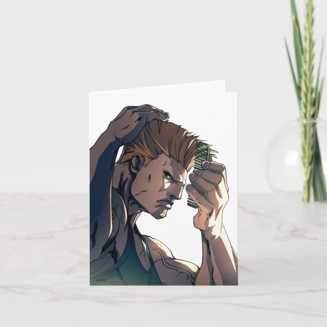 Guile Combing Hair Card (Front)