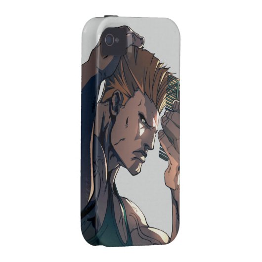 Guile Combing Hair Case-Mate iPhone Case (Back/Right)
