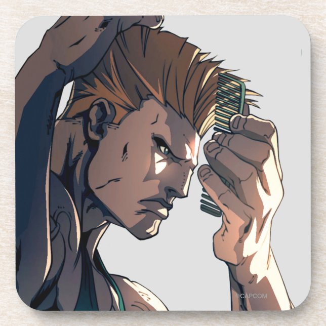 Guile Combing Hair Coaster (Front)