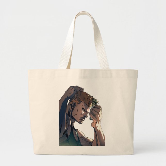 Guile Combing Hair Large Tote Bag (Front)