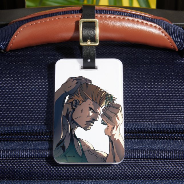 Guile Combing Hair Luggage Tag (Front Insitu 2)