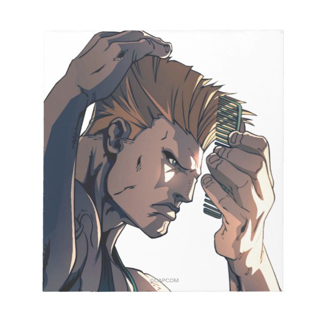 Guile Combing Hair Notepad (Front)