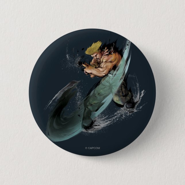 Guile Sonic Boom Button (Front)