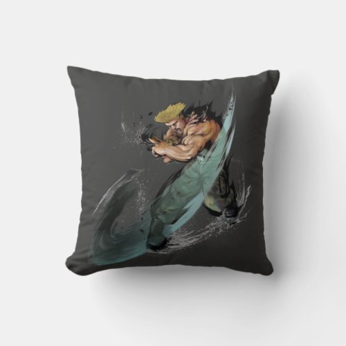 Guile Sonic Boom Throw Pillow