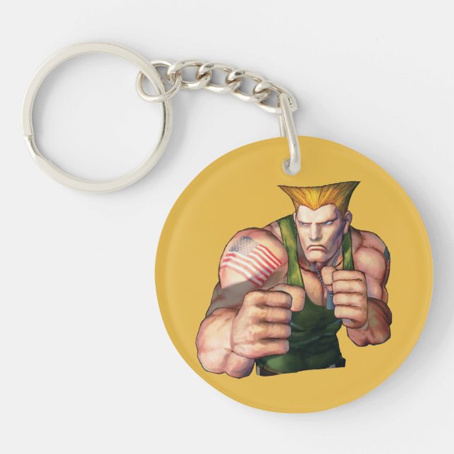 Guile With Fists Keychain (Front)