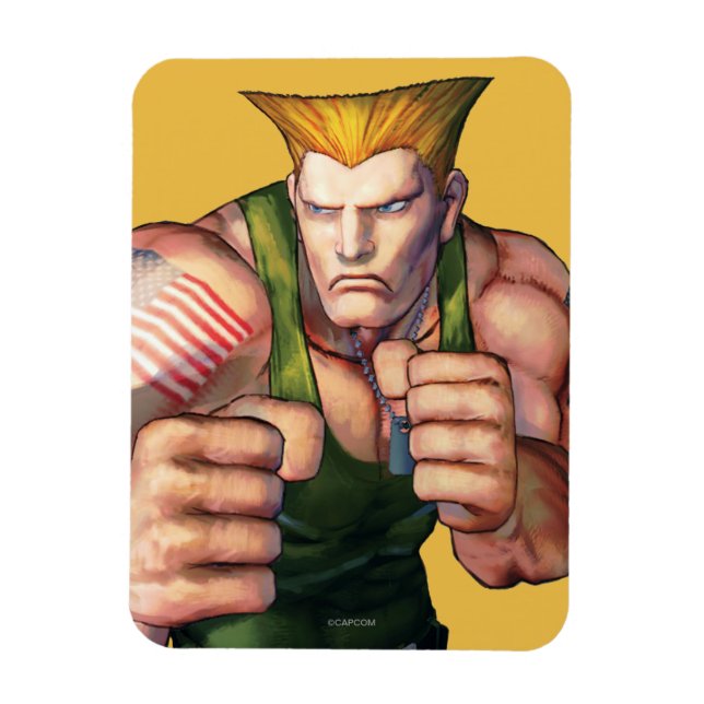 Guile With Fists Magnet (Vertical)