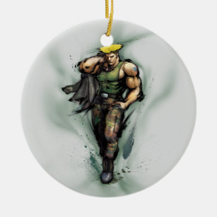 Guile With Jacket Ceramic Ornament