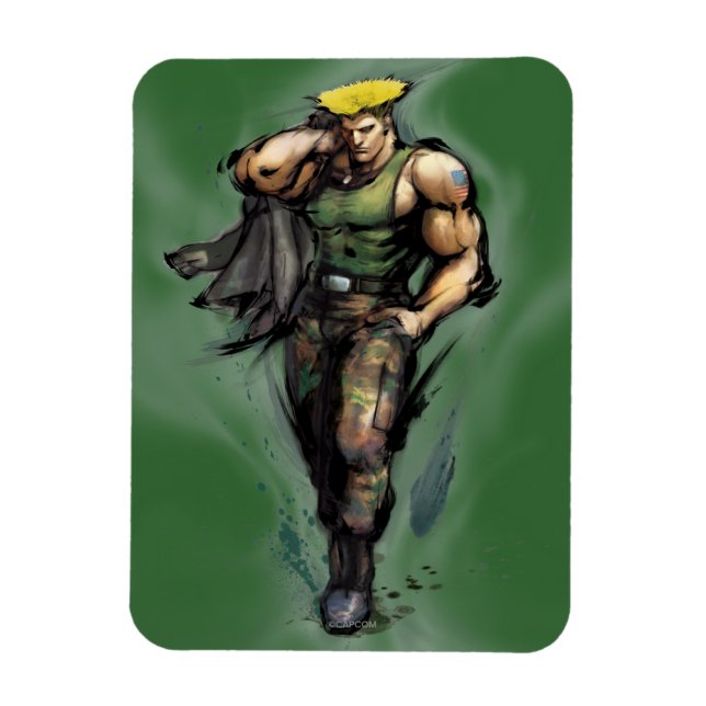 Guile With Jacket Magnet (Vertical)