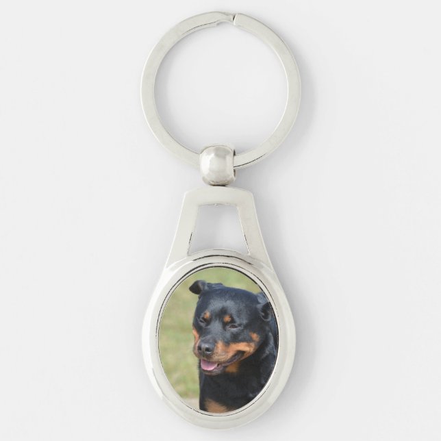 Guileless Rottweiler Keychain (Front)